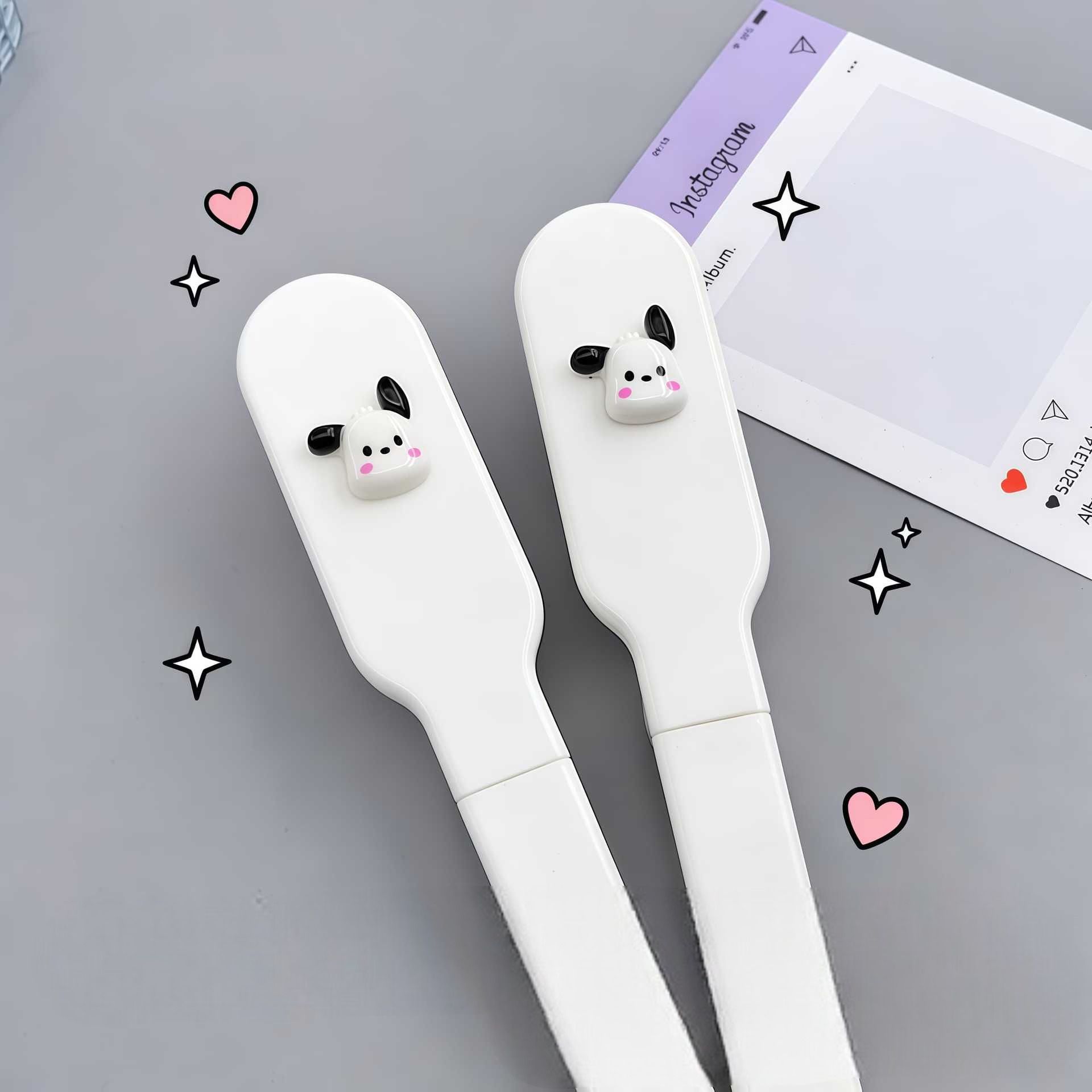 토끼 강아지 휴대용 헤어브러쉬 여행용 접이식 귀여운 미니빗 머리빗 긴머리 헤어스타일링 빗 이미지 7