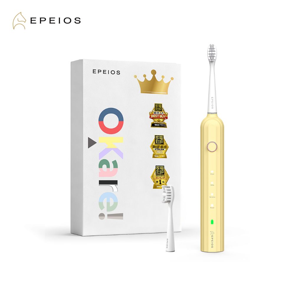 EPEIOS 에페이오스 오케아 음파 전동칫솔 크림 옐로우 - 상품 이미지