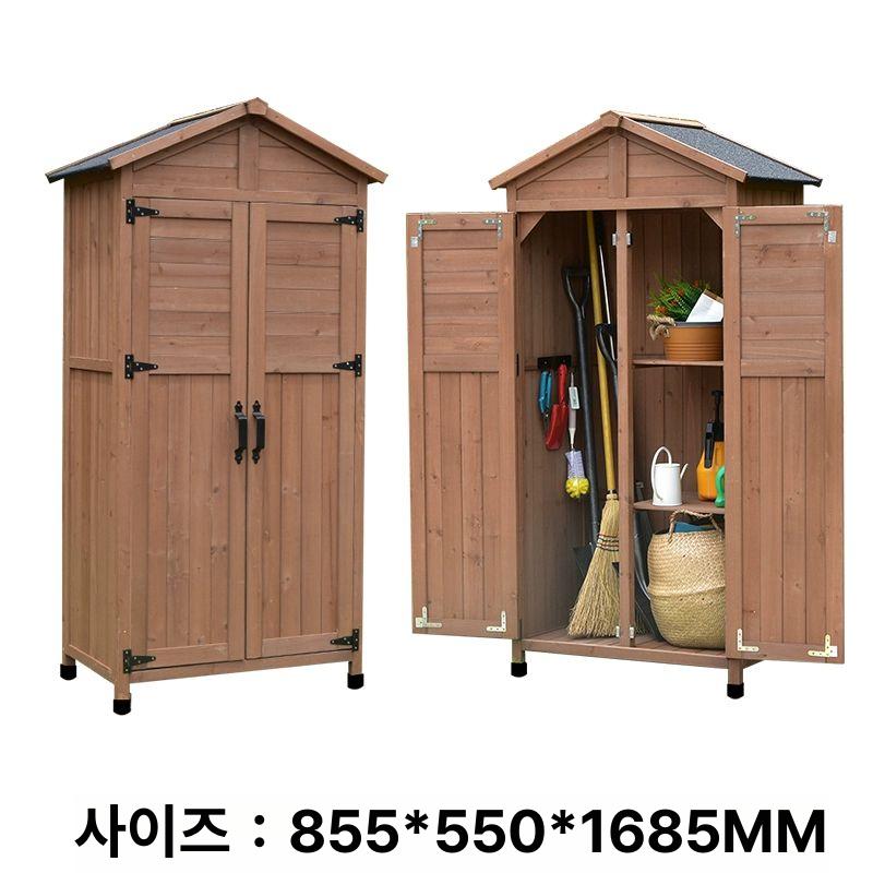 농기구보관함 삽 청소도구 캐비닛 수납 미니창고 정원 A 855x550x1685mm 3개 이미지 6
