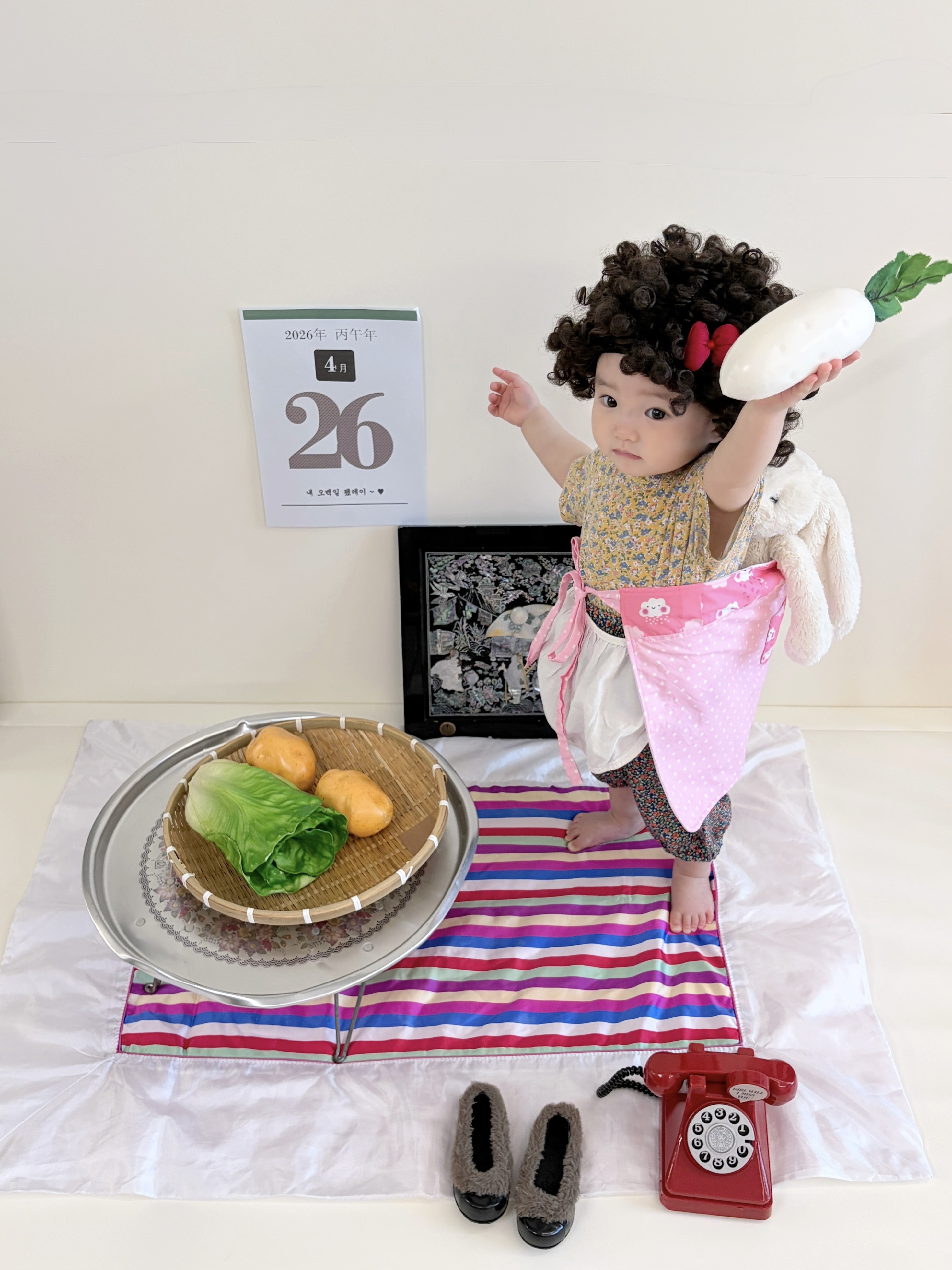 툴리툴리 복고아줌마 아기 셀프 촬영 의상 대여 50일 백일 100일 200일 돌 소품 컨셉 상품 이미지