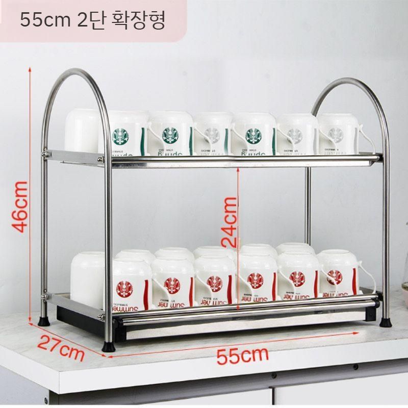 찻잔 정리대 수납장 거치대 진열대 다용도선반 조립식 철제 수납선반 앵글 무볼트 선반장 창고 - 상세 이미지 4
