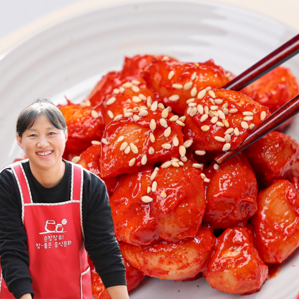 마늘장아찌 국산 고추장 마늘 반찬 순창 가남 1kg, 1개 - 상품 이미지
