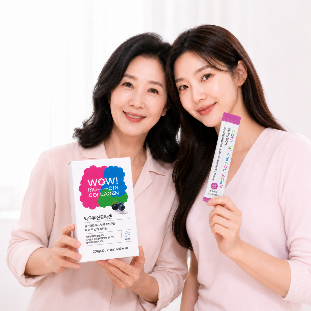 와우뮤신콜라겐 블루베리 비타민C 초저분자 피쉬콜라겐 100일분 - 상품 이미지