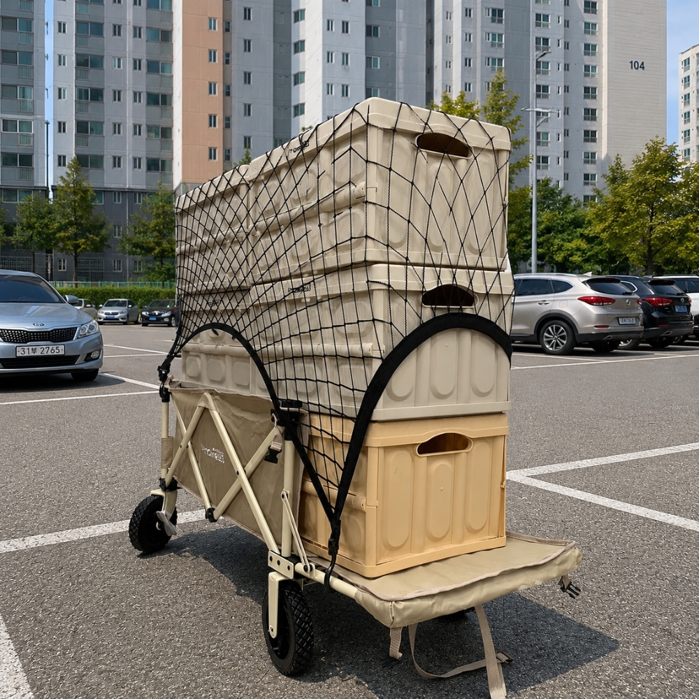 캠프365 파파웨건 스포츠 베이지 아웃라이더 내하중 120kg 접이식 캠핑 브레이크 - 상세 이미지 2