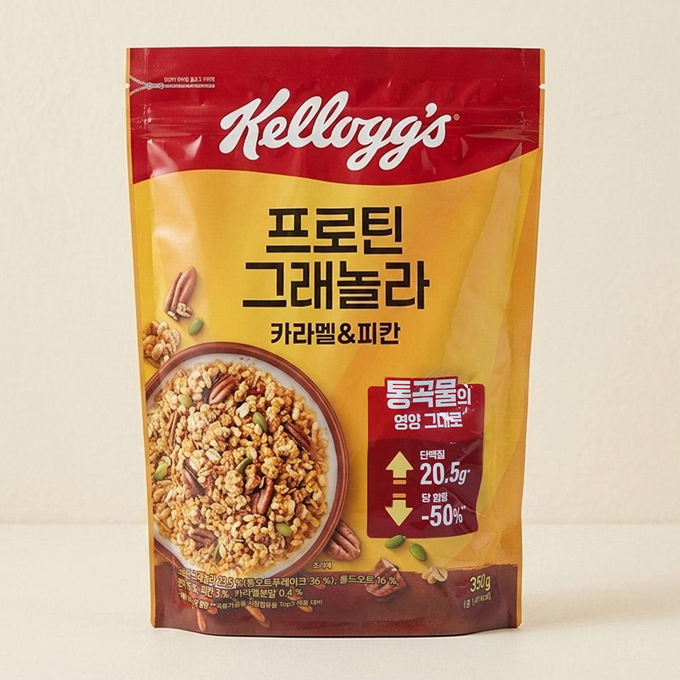 메가마트 농심 켈로그 카라멜 피칸 프로틴 딜라이트 350g