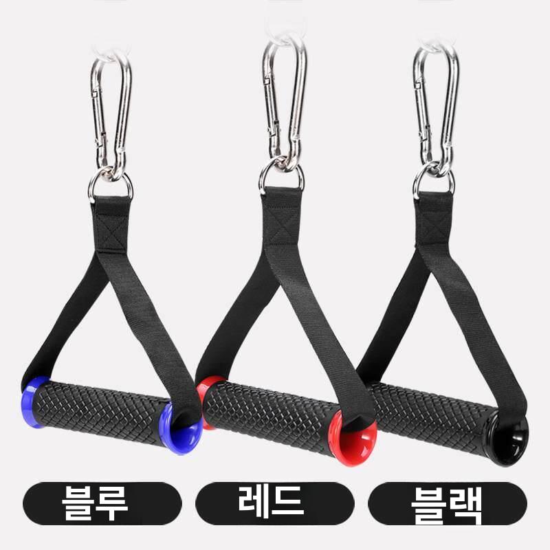 피트니스 케이블 손잡이 저항밴드 후크 플라이보드 가슴운동 홈트레이닝 액세서리 소형 블랙 면 직물 2개 세트 - 상세 이미지 4
