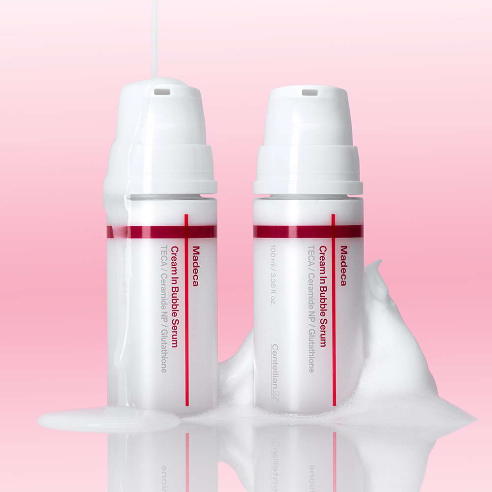 [슈퍼적립/포토리뷰 3천원] 동국제약 센텔리안24 마데카크림 인 버블세럼100ml 2개 +마데카분말 비타글루씨 6g  / 바르는 마스크팩 화잘먹 물광 버블팩 - 상세 이미지 5