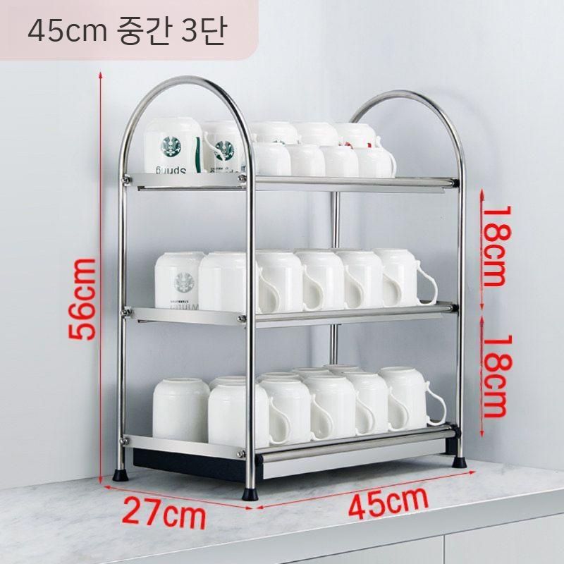찻잔 정리대 수납장 거치대 진열대 다용도선반 조립식 철제 수납선반 앵글 무볼트 선반장 창고 - 상세 이미지 3