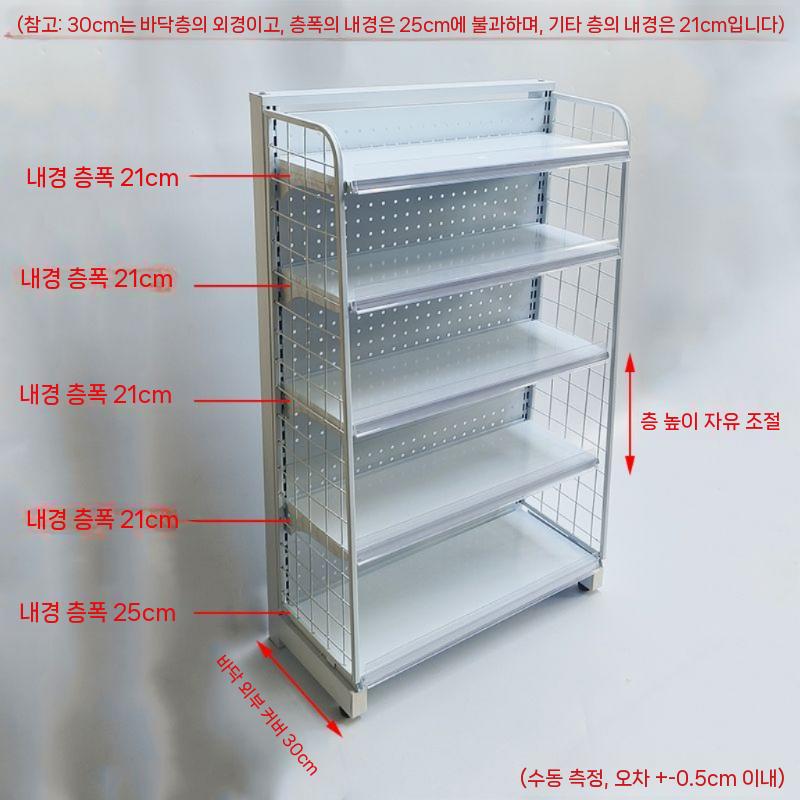 약국 베란다 투명 거치대 중량 경량랙 아크릴 창고 철제선반 조립식 스탠드 편의점진열대 앵글 60 L x 30 W x 80 H x 4 - 상세 이미지 5