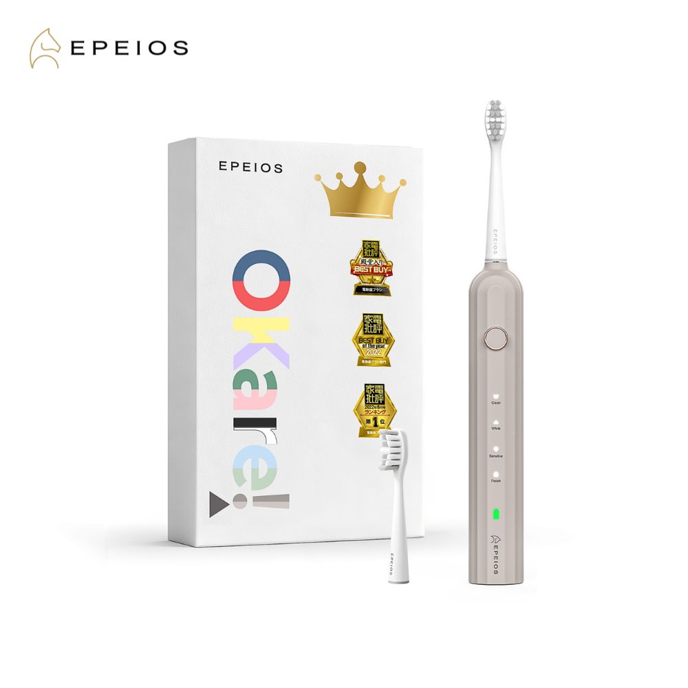 EPEIOS 에페이오스 오케아 음파 전동칫솔 샴페인 베이지 - 상품 이미지