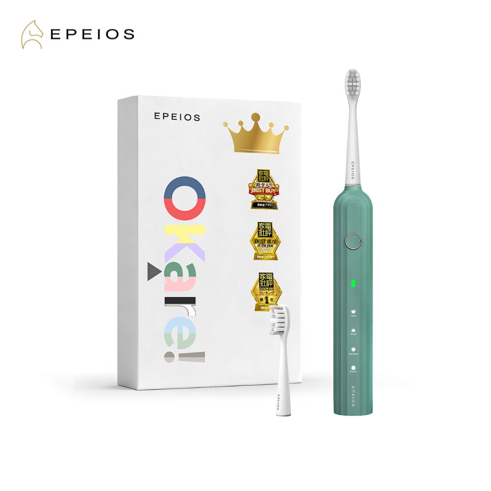 EPEIOS 에페이오스 오케아 음파 전동칫솔 올리브 그린 - 상품 이미지