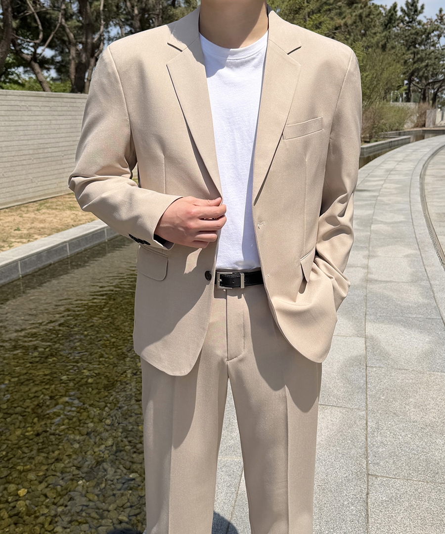 남자 콥브 봄 가을 면접 하객 수트 정장 셋업 세트 이미지 6