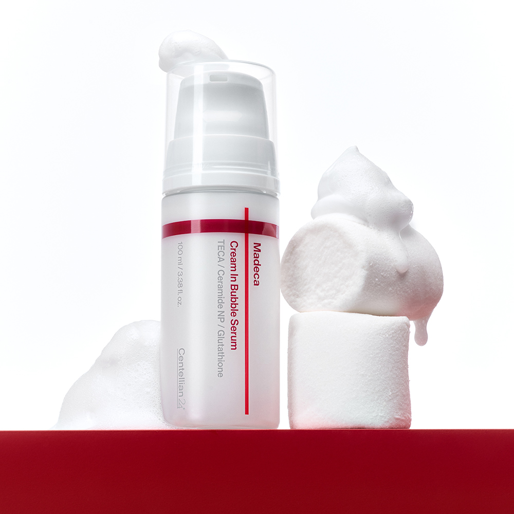 [슈퍼적립/포토리뷰 3천원] 동국제약 센텔리안24 마데카크림 인 버블세럼100ml 2개 +마데카분말 비타글루씨 6g  / 바르는 마스크팩 화잘먹 물광 버블팩 이미지 7