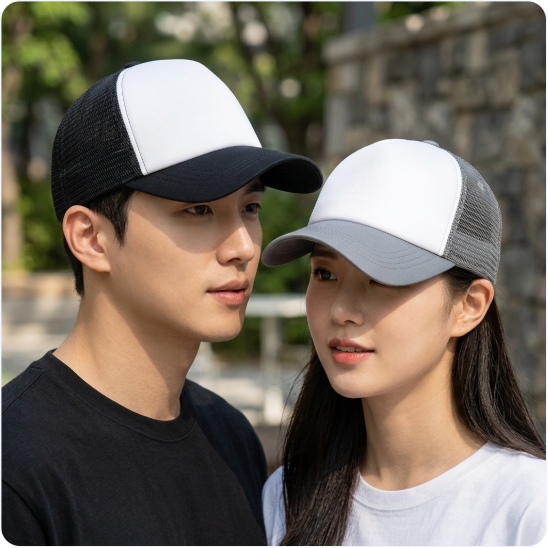 여름 남자 여자 캠프캡 메쉬볼캡 초경량 시원한 러닝 운동용 야구모자 커플 캡 - 상품 이미지