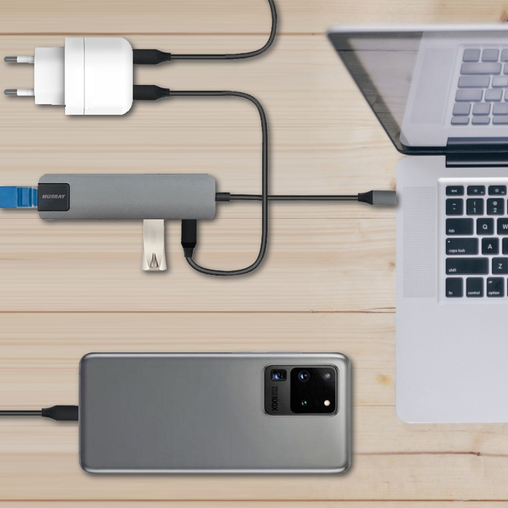멀티 허브 케이블 C타입 LAN HDMI 4IN1 머레이 - 상세 이미지 3