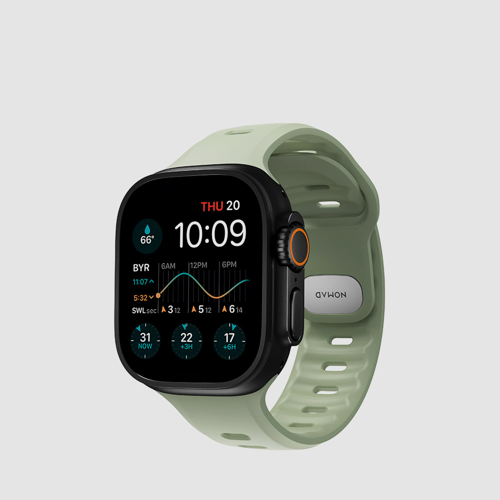 노마드 스포츠 스트랩 템포 40 41 44 45 운동 러닝 애플워치, 49mm, 씨그래스 - 상품 이미지