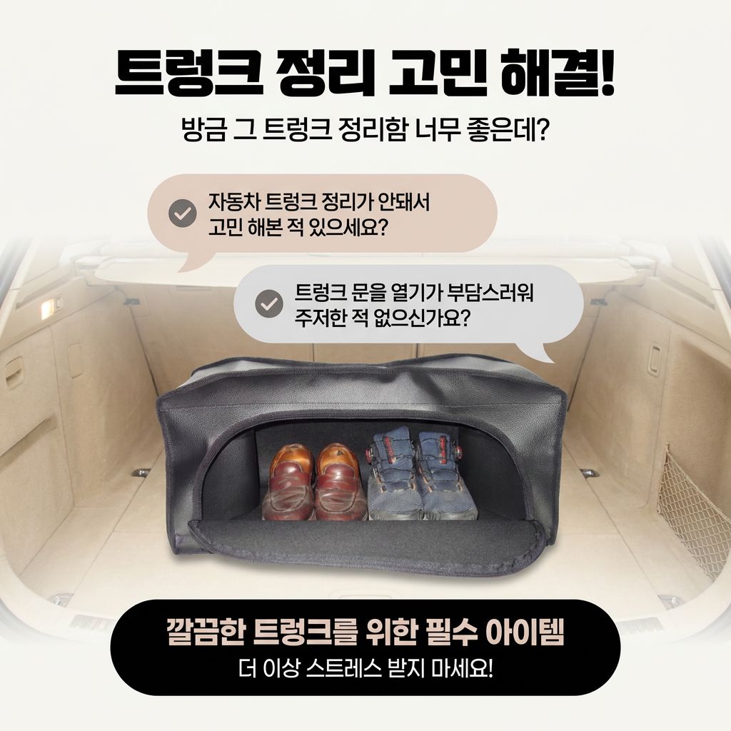 카로미 스탠다드 히든트렁크정리함 범용공용 차량신발수납함 - 상세 이미지 2