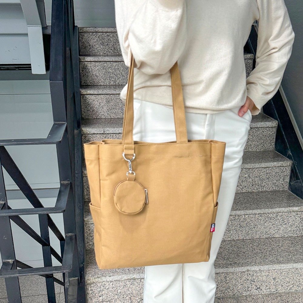 빅사이즈 캔버스 숄더백 심플한 대형 라지 가벼운 큰 에코 숄더백 가방 - 상품 이미지