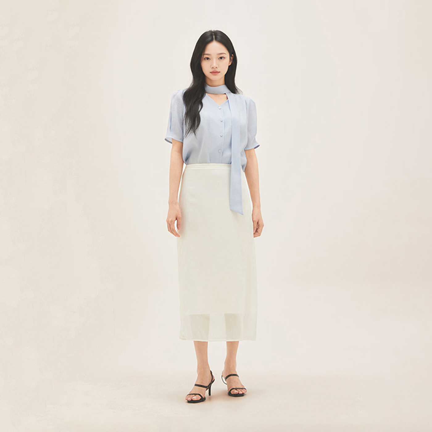 로엠 시스루 롱 스커트 RMWHG26S11 이미지 4