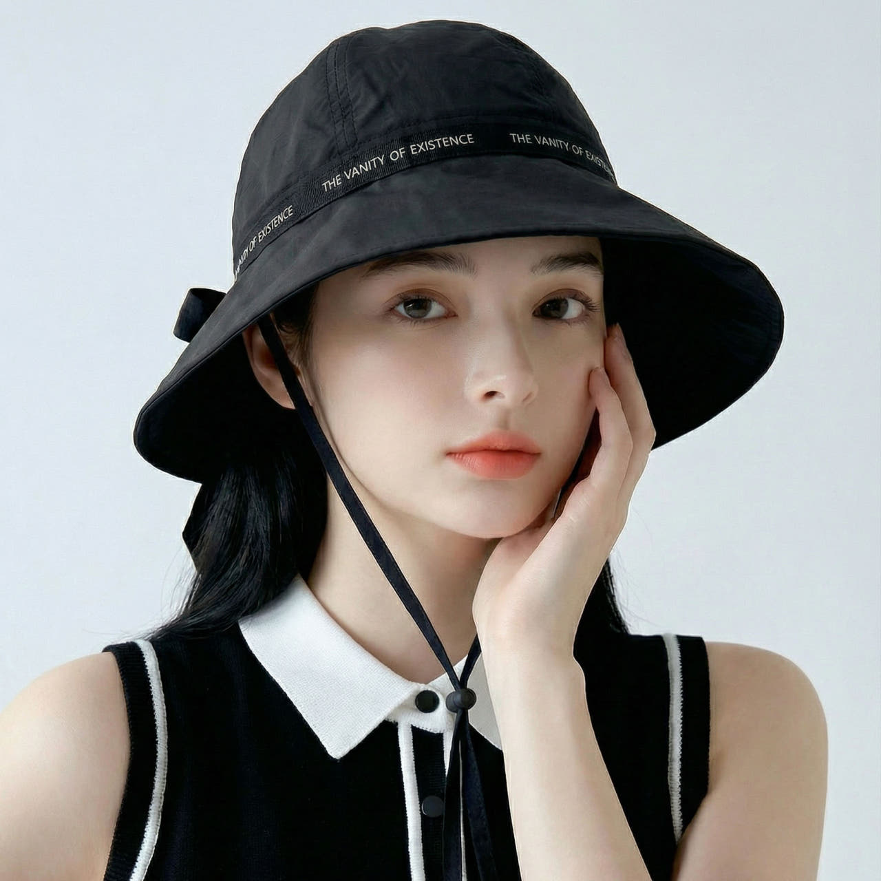 골프버킷햇 여름 리본 여성골프모자