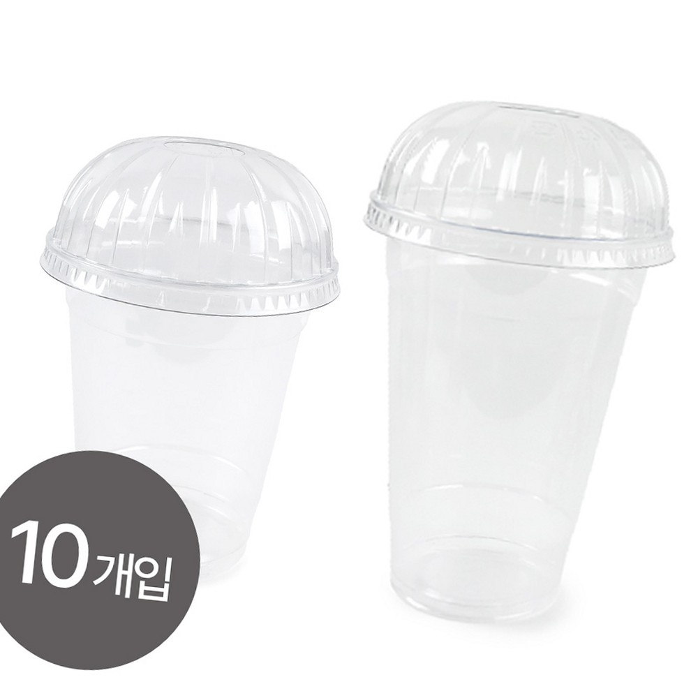 라이즈올3 아이스컵 돔뚜껑 세트 10P 사무용 수납 다용도 생활용품 - 상품 이미지