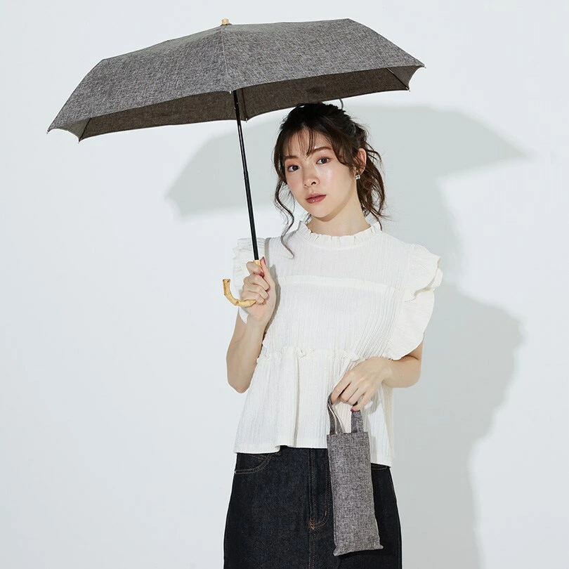 비코즈 일본 양산 토트 백 무지 3단 대나무 린넨 자외선차단 여자 선물 B-093065 - 상품 이미지