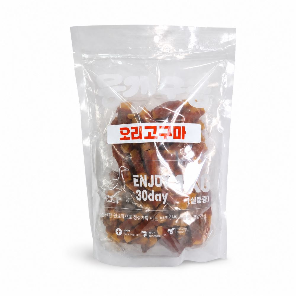 뭉개구름 대용량 강아지 간식 실중량 오리고구마, 1kg, 1개 - 상품 이미지