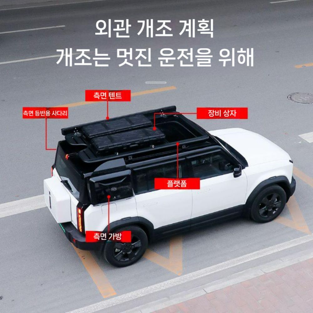 차량용어닝 사이드 차박 자동차 타프 사이드월 렉타타프 실타프 헥사타프 타프쉘 타프스크린 Chery ICAR03 풋 페달 오리지날 - 상세 이미지 4