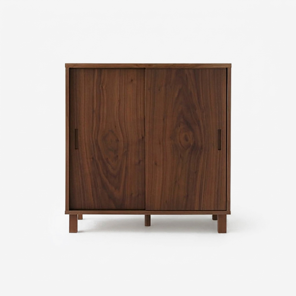 숄리드 슬라이딩 2문 수납장 솔리드형 CHM8380AM 800x400x830mm, 1단, 미들브라운2712.4066 - 메인 이미지