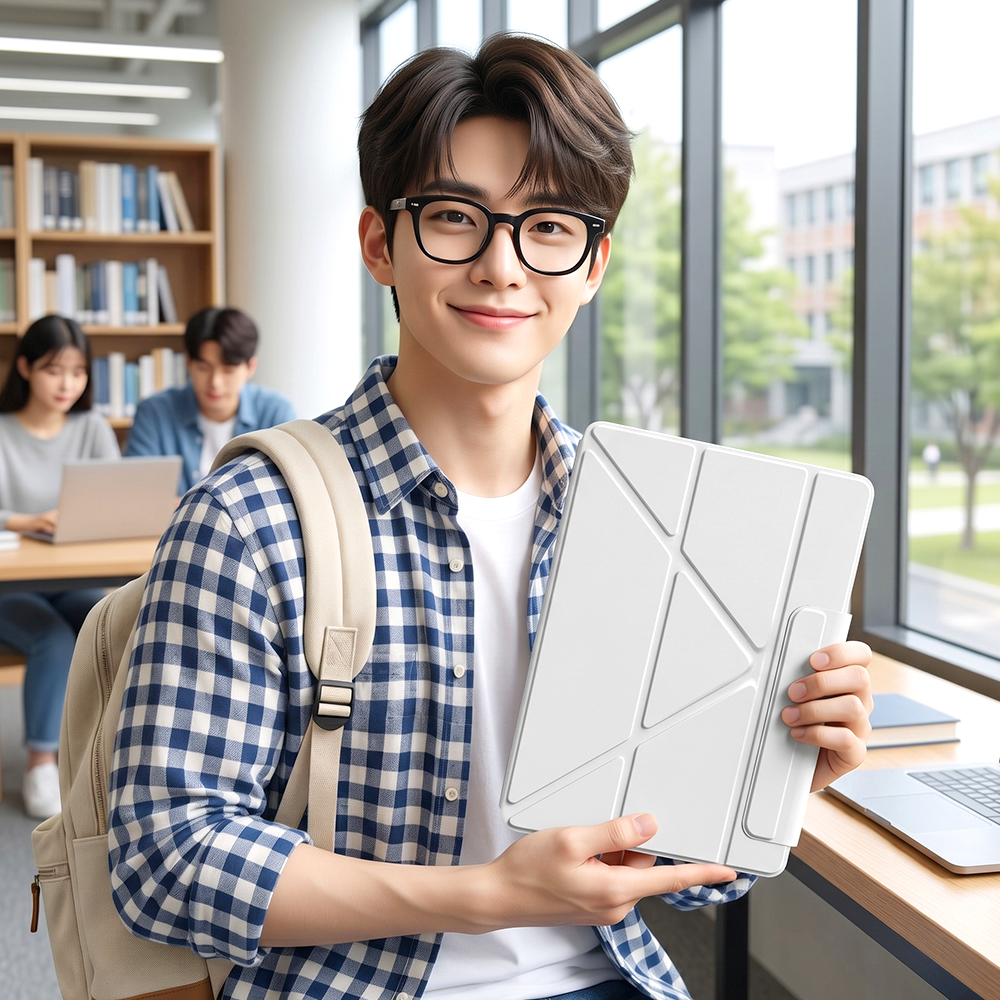 갤럭시탭 S10 플러스 케이스 마그네틱 스마트 북커버 Y형 블랙, 탭 S10+ 이미지 6
