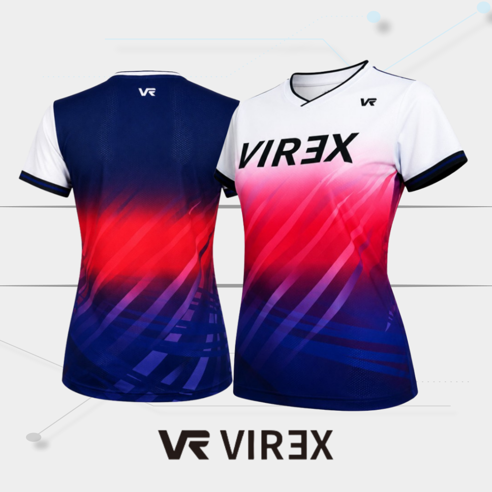 비렉스 배드민턴의류 게임웨어 경기복 반팔 여자티셔츠 VR-GU2601W - 상품 이미지
