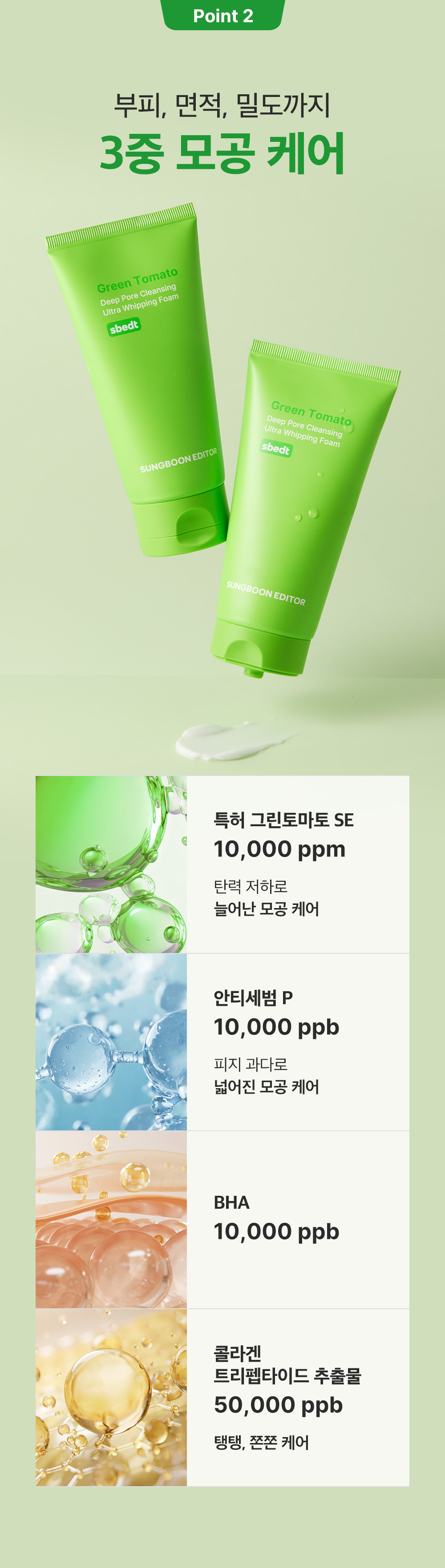 sungboon editor green tomato cleansing foam