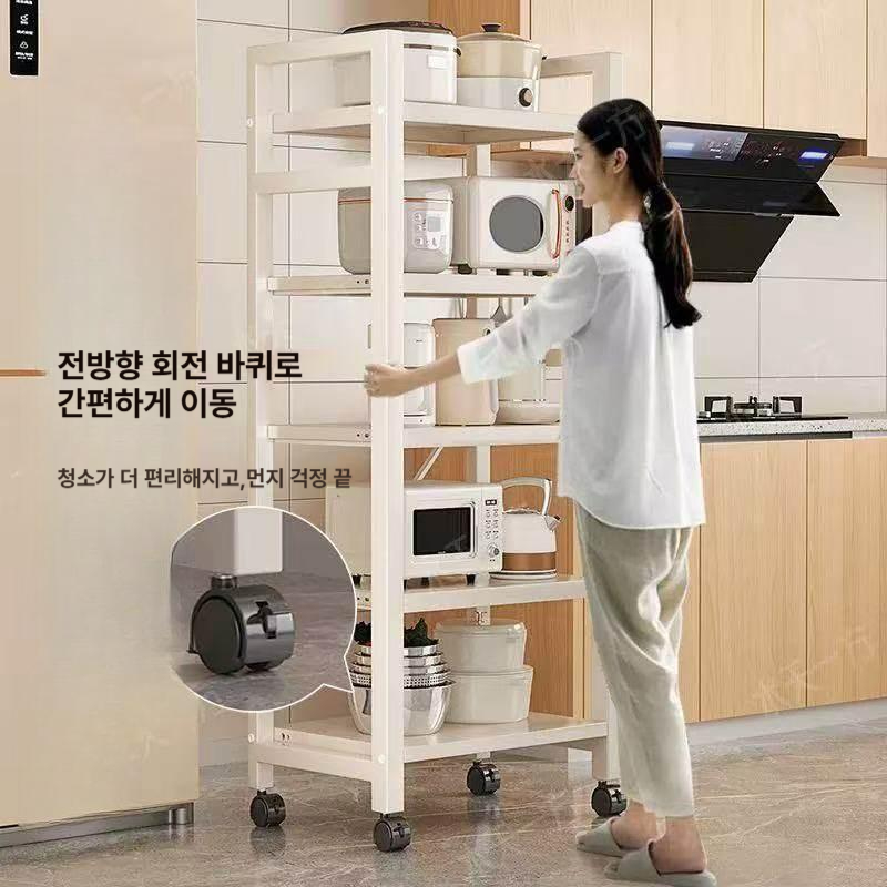 슬라이드 수납대 정리함 캡슐 철제 정리대 선반 렌지대 서랍 수납함 슬라이딩 홈카페 조리도구 이미지 6