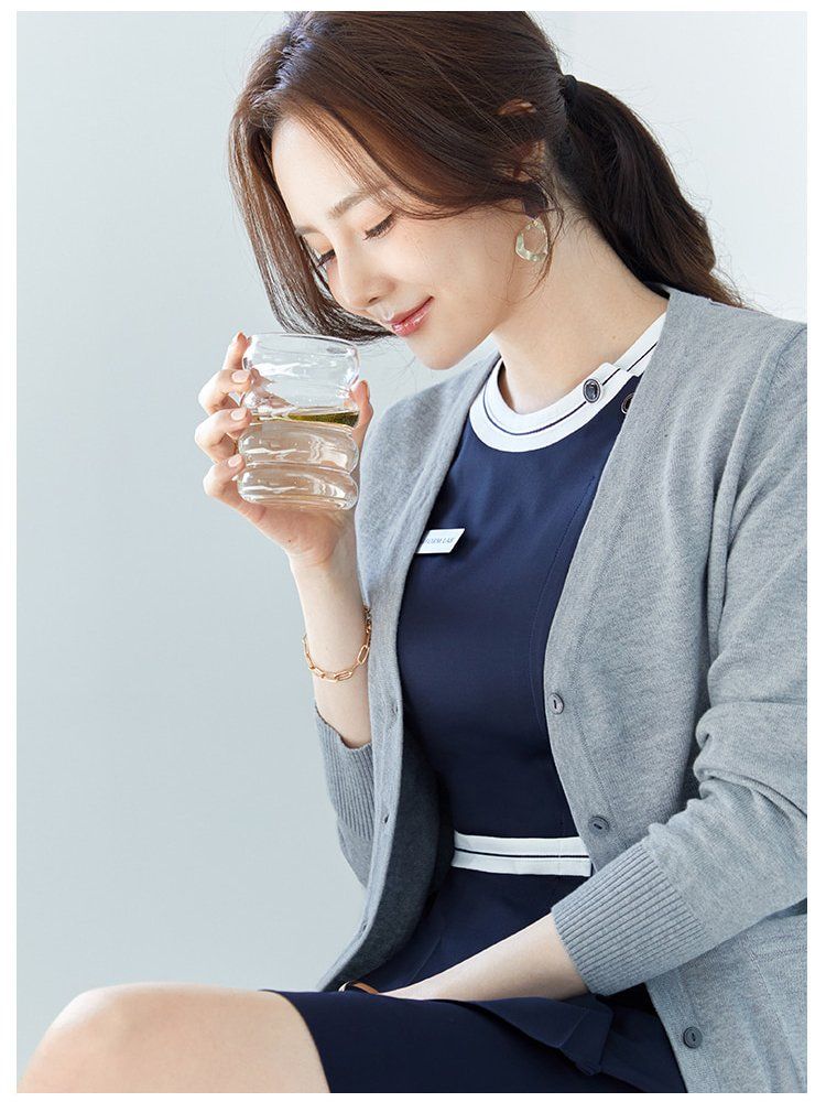 작업 분할 캐주얼 원픽 여자정장자켓 상의 치마 미용실 코트 여성정장자켓 간호사 재킷 가을 파란색 바지 S - 상세 이미지 2