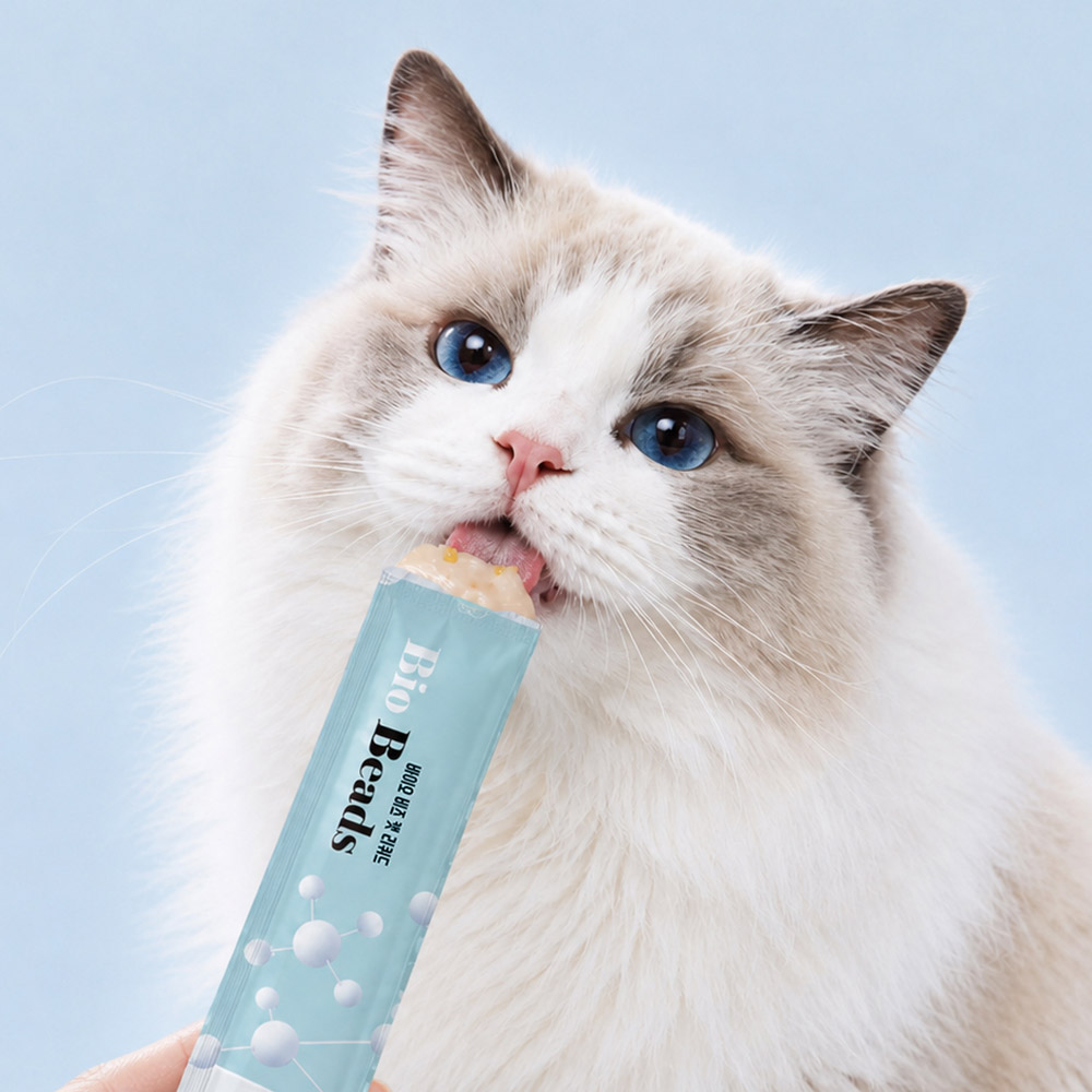 더캣 비비캣 캡슐이 보이는 고양이 짜먹는 영양 간식 유리너리, 60g, 1개 - 상세 이미지 3