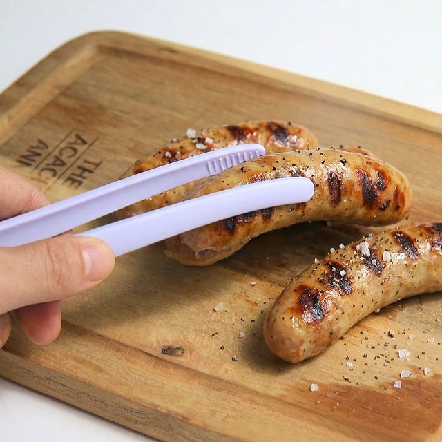실리콘 스탠딩 집게 고기 먹방 핀셋 집가락 주방 - 상세 이미지 4