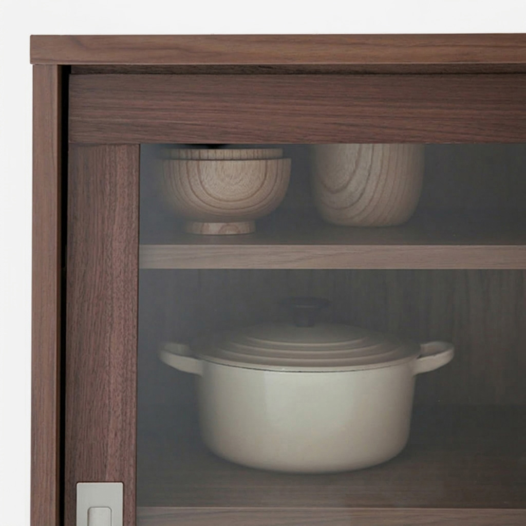 숄리드 슬라이딩 2문 수납장 CHM8380A 800x400x830mm, 1단, 미들브라운0827.6635 이미지 8