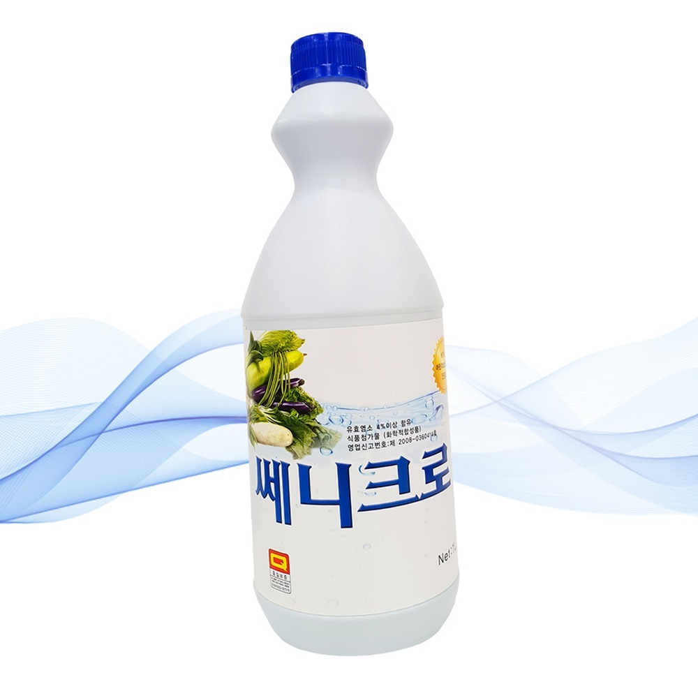 대용량과일소독살균소독제 알칼리성차아염소산나트륨 다목적염소계살균제 1L - 상품 이미지