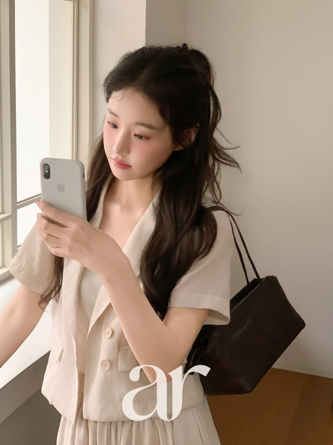 [자체제작] 세미크롭 반팔 자켓 jk3084 이미지 4