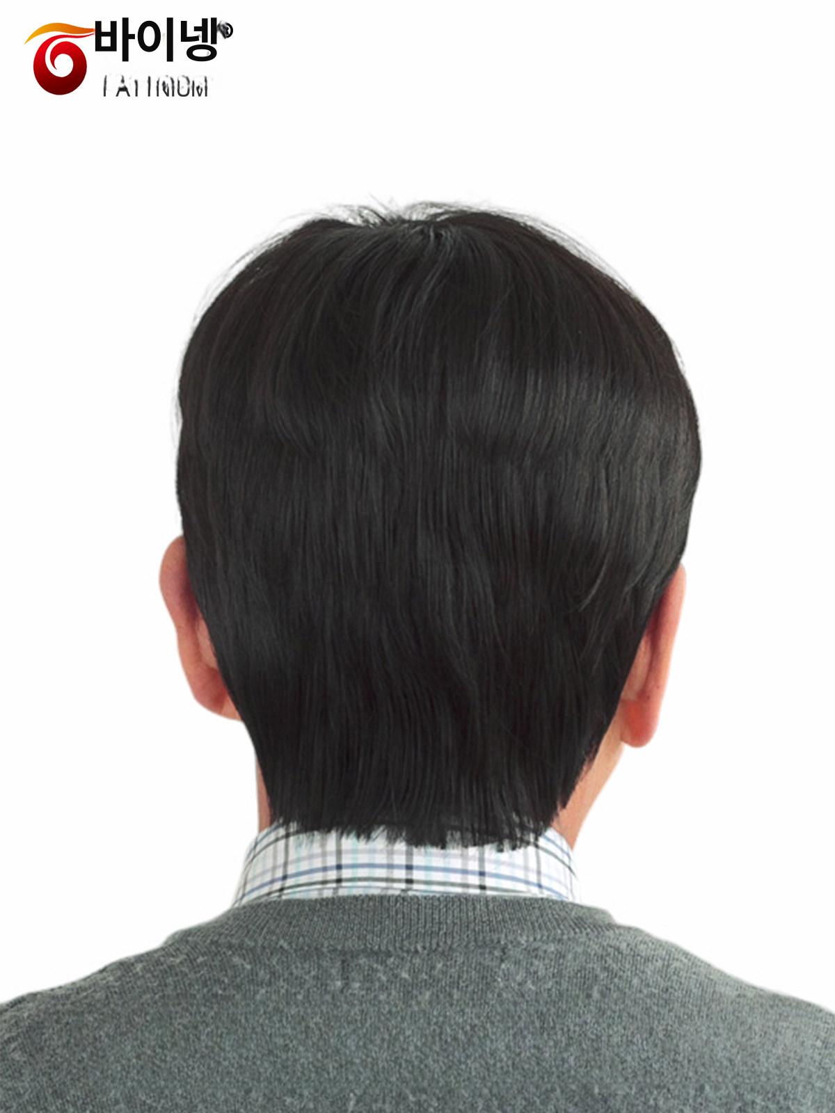 남성 중년 가발 자연스러운 100%인모 항암가발 - 상세 이미지 5