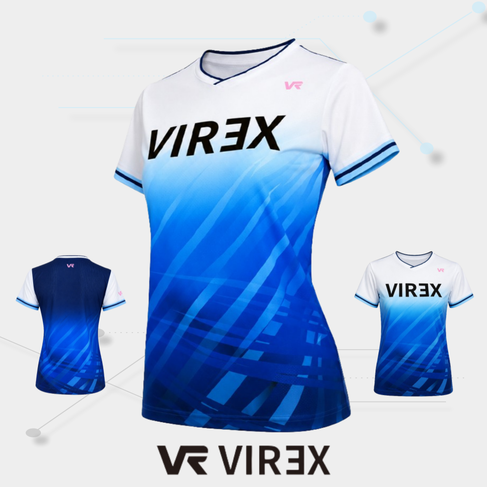 비렉스 배드민턴의류 게임웨어 경기복 반팔 여자티셔츠 VR-GU2602W - 상품 이미지