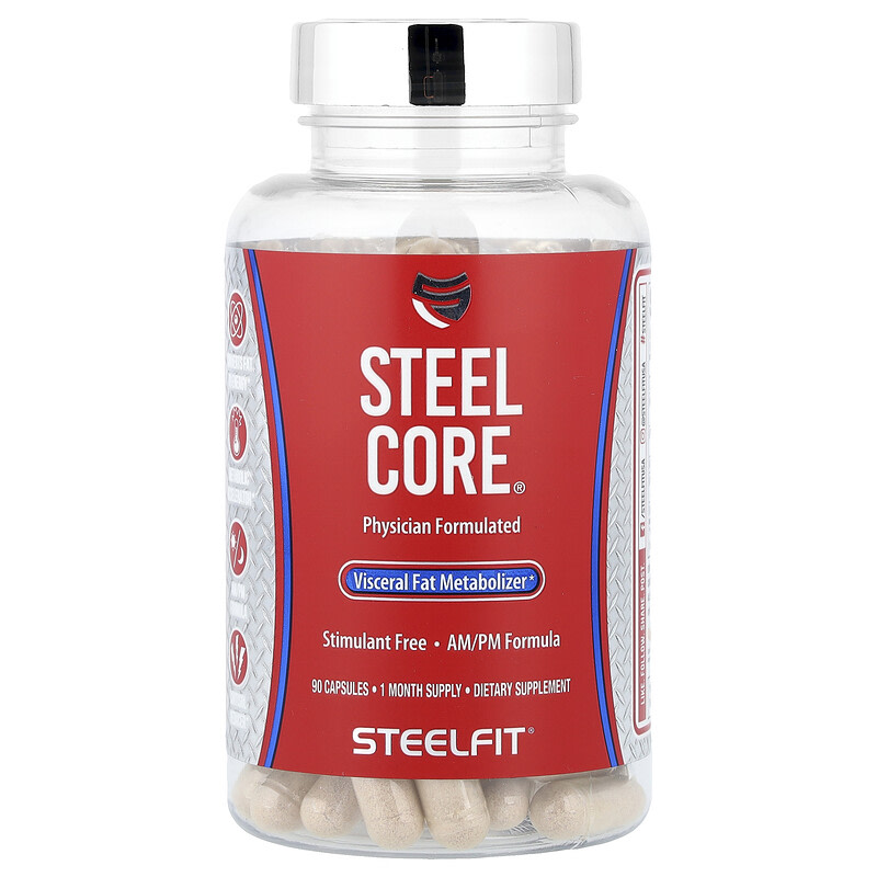 SteelFit Steel Core 내장지방 대사제 90캡슐, 1개 - 상품 이미지