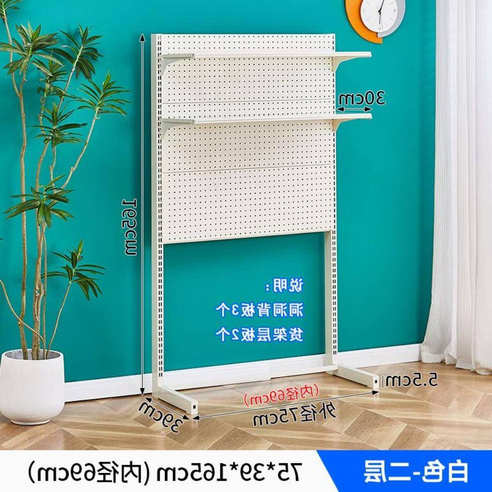 행거 수납 파티션 타공판 철판 철제 거치대 걸이대 철제선반 진열대 선반 앵글 스탠드 조립식 - 상세 이미지 2