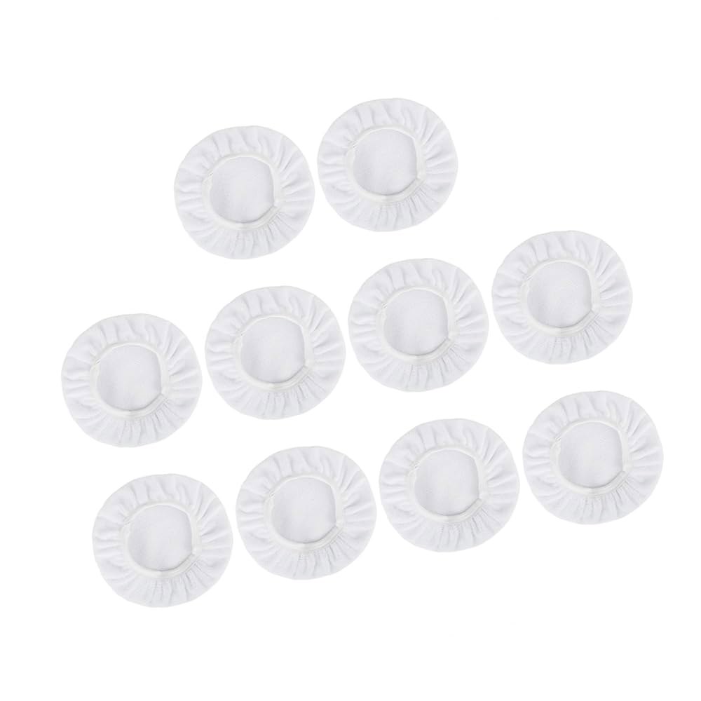 REPAIROCK 10pcs 9-10인치 흰색 소프트 미크로파이버 자동차 왁스 연마 보닛 완충 패드 세척 가능 커버 폴리셔 도구 9 10 교체 부품 - 상품 이미지