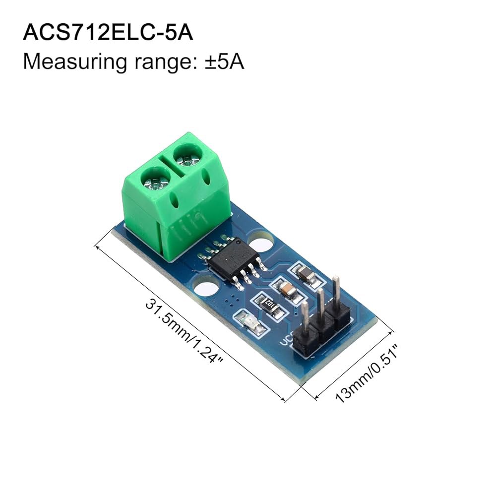 MECCANIXITY 2pcs ACS712 전류 센서 모듈 5A 레인지 홀 효과 측정 AC/DC 감지 - 상세 이미지 2