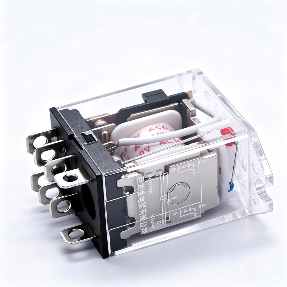 mxuteuk 2pcs AC 110V / 120V 코일 8핀 10A DPDT LED 표시등 전자기 파워 릴레이 범용 JQX-13F-DZ-AC110V DC 12V - 상세 이미지 2