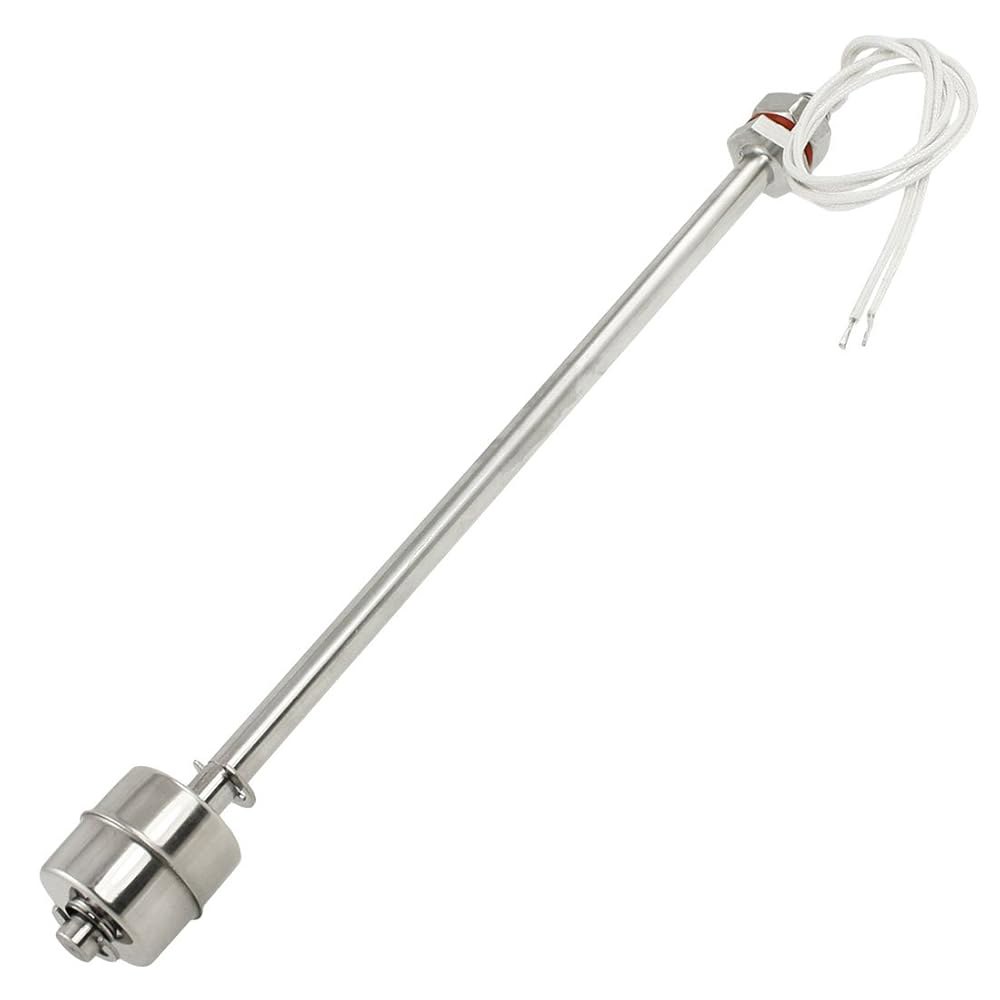 물 펌프 탱크 수영장 정원 연못용 uxcell 스테인리스 스틸 플로트 스위치 액체 수위 센서 M11 240mm 길이 - 상품 이미지