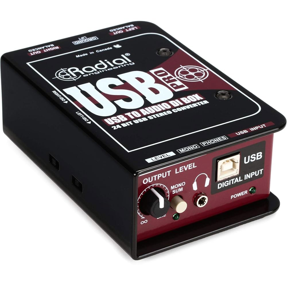 방사형 USB-Pro 2채널 액티브 인스트루먼트 다이렉트 박스 - 상품 이미지