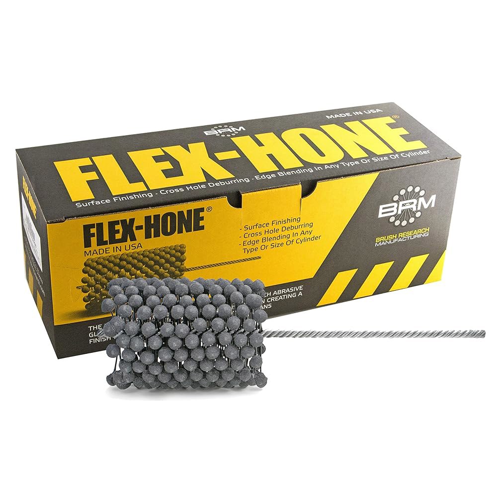 브러시 리서치 GBD400240AO FLEX-HONE , 직경 4인치(101mm), 240 그릿, 알루미늄 산화물, 알루미늄, 황동, 청동 및 부드러운 비철 재료용 - 상품 이미지