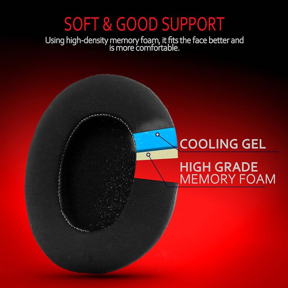 소니 MDR-7506용 크로네 칼파스모스 즉석 냉각 교체 패드 - 젤 이어 쿠션, MDR-V6 / V7 CD900ST와 호환 가능 Classic PU - 상세 이미지 3